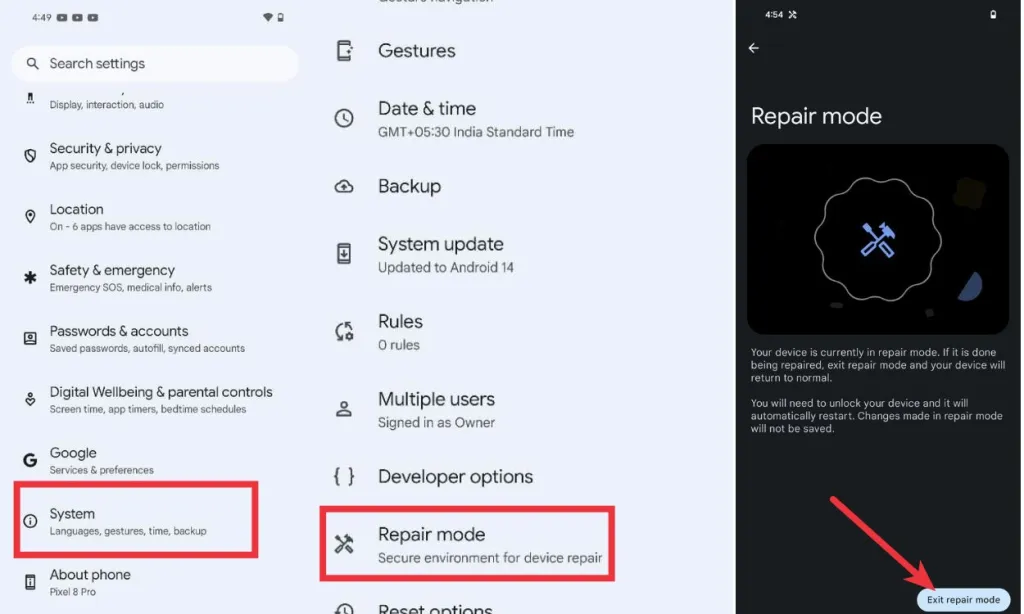 Google Exit Pixel Repair Mode Settings | Technea.gr - Χρήσιμα νέα τεχνολογίας