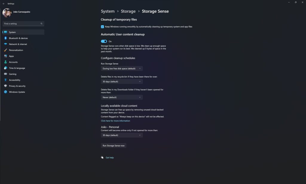 windows 11 storage sense options1 | Technea.gr - Χρήσιμα νέα τεχνολογίας